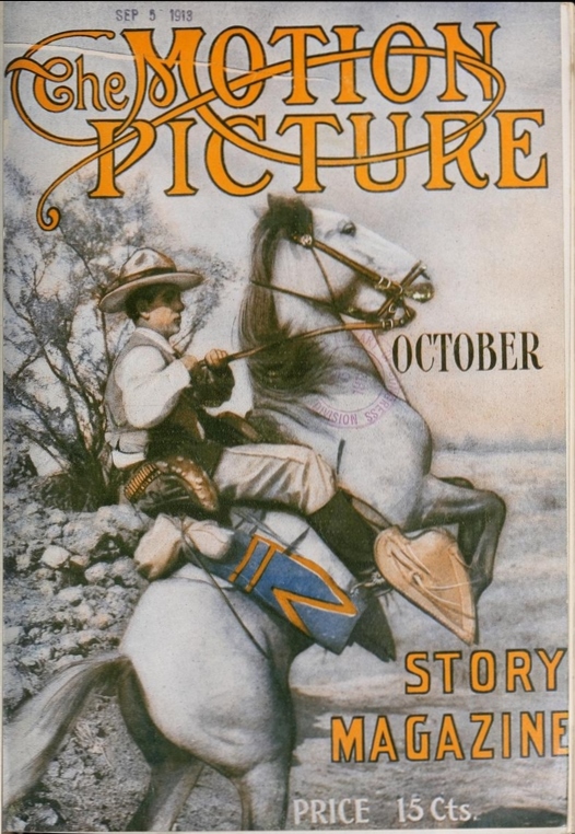 Cover Design with Romaine Fielding, Motion Picture Story Magazine, October, 1913